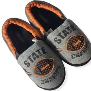 3/$20 Stride Rite State Champs Indoor Gray Orange Slippers Little Boy's 13/1